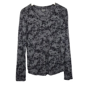 BCG Long Sleeve Sheer Material V Neck Long Sleeve Athleisure T shirt